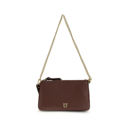 PINKO Braune Kalbsleder Bos Taurus Schultertasche by PINKO