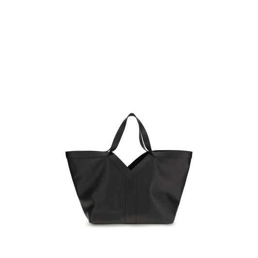Saint Laurent Schwarze Bos Taurus Kalbsleder Schultertasche by Saint Laurent