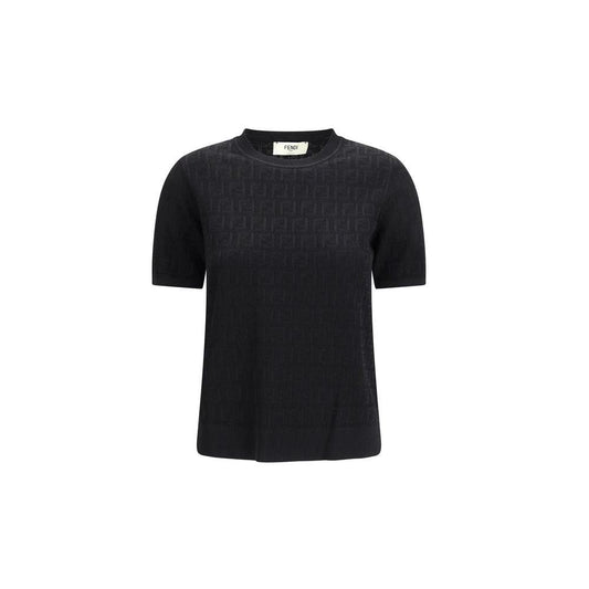 Fendi Schwarzes T-Shirt aus Viskose by Fendi