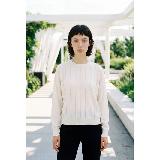 Brunello Cucinelli Weißer Kaschmirpullover by Brunello Cucinelli