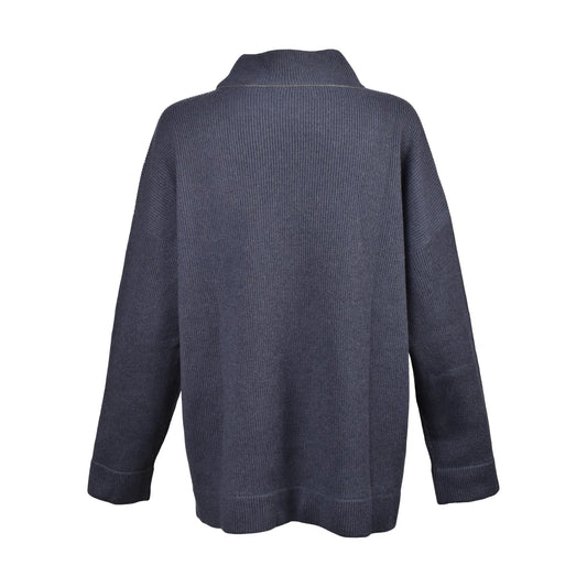 Brunello Cucinelli Blauer Kaschmirpullover by Brunello Cucinelli