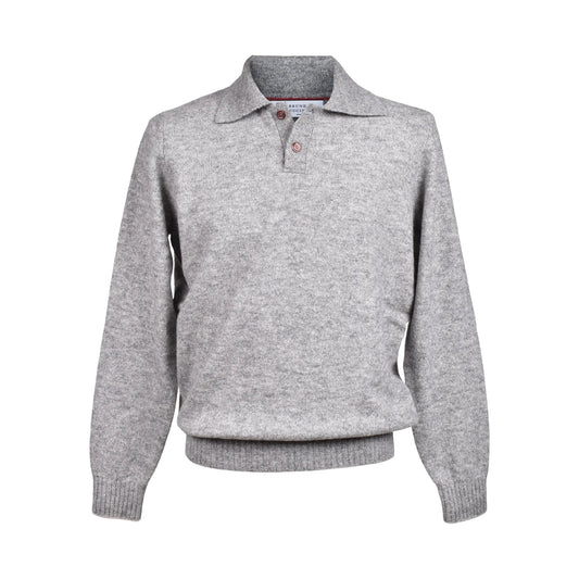 Brunello Cucinelli Cucinelli Graues Leder-Sweatshirt by Brunello Cucinelli Cucinelli