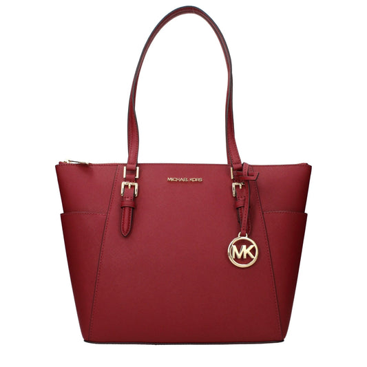 Michael Kors Rote Leder Schultertasche by Michael Kors