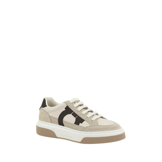 Ferragamo Multicolor Calf Leather Bos Taurus Platform Sneakers by Ferragamo