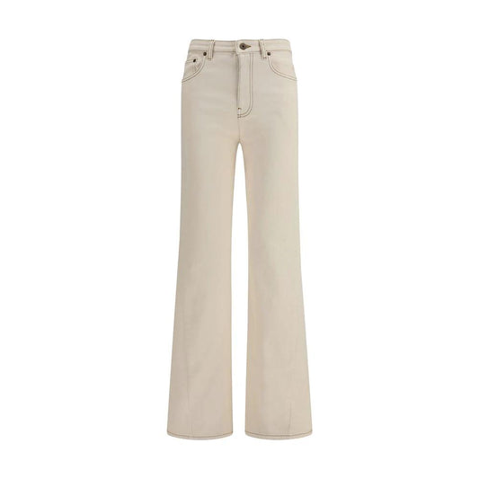 Burberry Beige Baumwoll-Bootcut-Jeans by Burberry