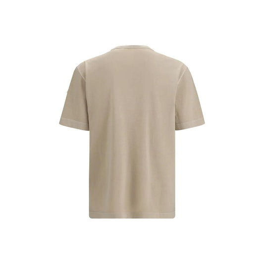 Moncler Beige Cotton T-Shirt by Moncler
