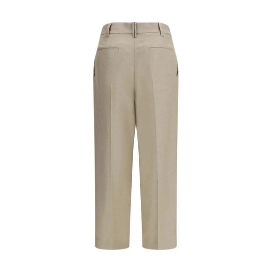 Brunello Cucinelli Beige Leinen Casual Hose by Brunello Cucinelli
