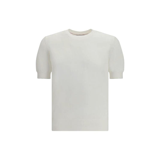 Brunello Cucinelli Cucinelli Weißes Baumwoll-T-Shirt by Brunello Cucinelli Cucinelli