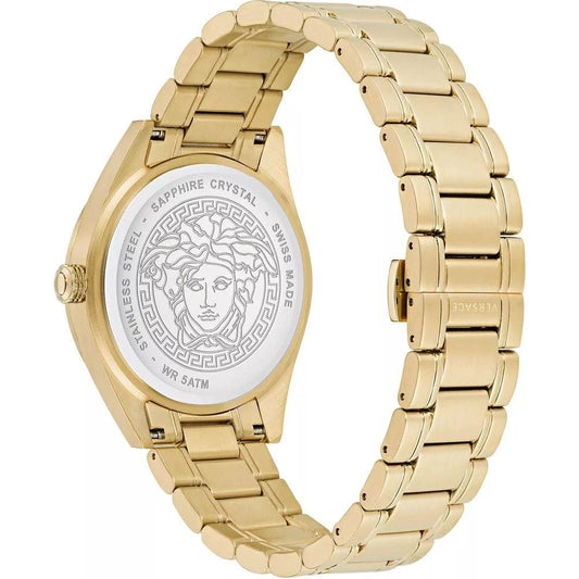 Versace Goldfarbene Edelstahl-Dresswatch by Versace