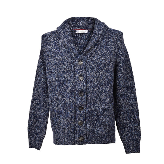 Brunello Cucinelli Cucinelli Blauer Wollcardigan by Brunello Cucinelli Cucinelli
