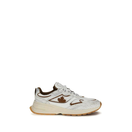 Dsquared² Weiße Bos Taurus Kalbsleder Athletic Sneaker by Dsquared²
