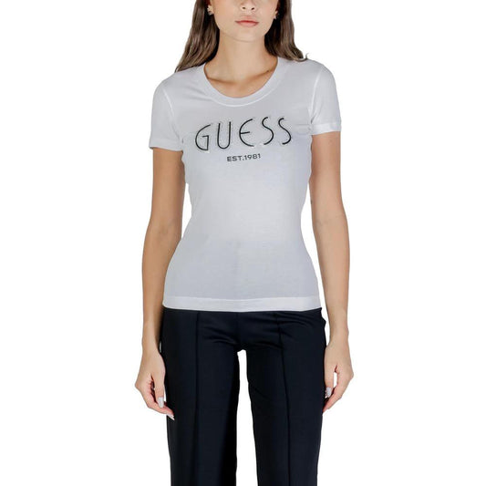 Guess Weißes Baumwoll-T-Shirt by Guess