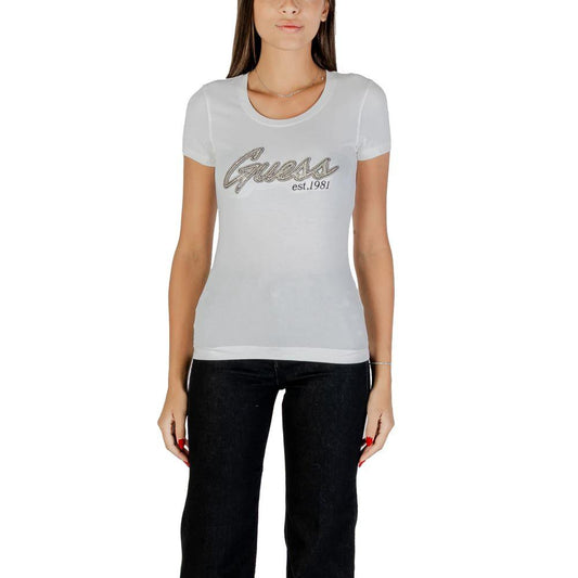 Guess Weißes Baumwoll-T-Shirt by Guess