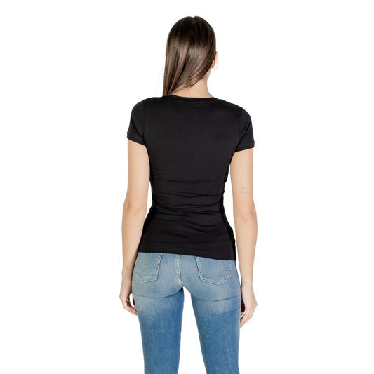 Guess Schwarzes Baumwoll-T-Shirt by Guess