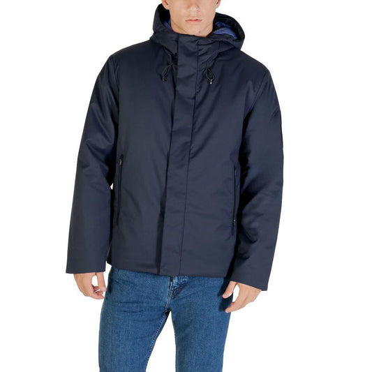 EA7 Emporio Armani Blauer Polyester-Mantel by EA7 Emporio Armani