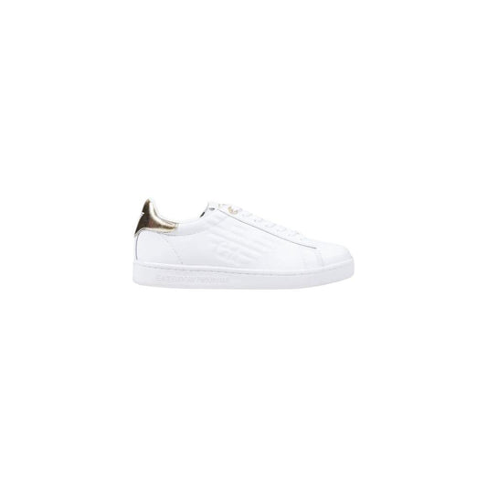 EA7 Emporio Armani Weiße Leder Low-Top-Sneaker by EA7 Emporio Armani