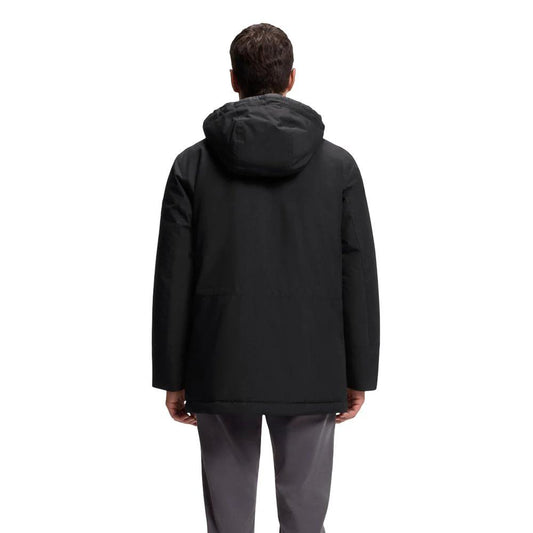 Hugo Boss Schwarze Polyester-Jacke in voller Länge by Hugo Boss