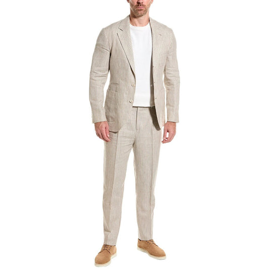 Brunello Cucinelli Cucinelli Brauner Leinen-Zweiteiler by Brunello Cucinelli Cucinelli