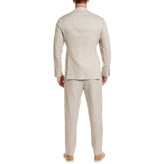 Brunello Cucinelli Brauner Leinen-Zweiteiler by Brunello Cucinelli