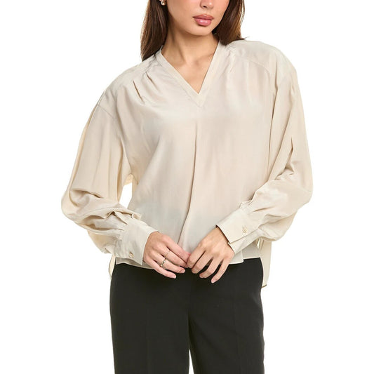 Brunello Cucinelli Cucinelli Beige Seidenbluse by Brunello Cucinelli Cucinelli