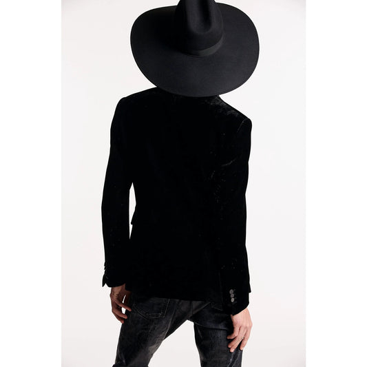 Dsquared² Schwarzer Sakko aus Fasern by Dsquared²