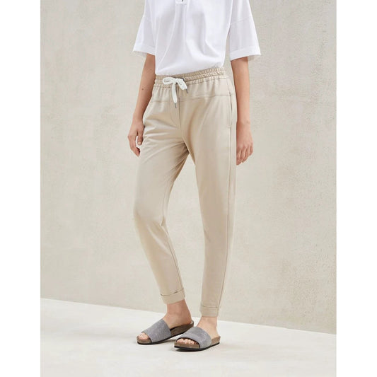 Brunello Cucinelli Weiße Baumwoll-Jogginghose (Sporthose) by Brunello Cucinelli