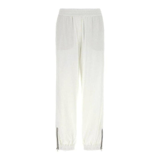 Brunello Cucinelli Cucinelli Weiße Baumwoll-Sporthose by Brunello Cucinelli Cucinelli