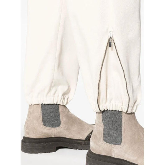 Brunello Cucinelli Cucinelli Beige Baumwollhose für die Freizeit by Brunello Cucinelli Cucinelli
