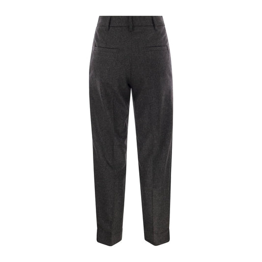 Brunello Cucinelli Schwarze Woll-Freizeithose by Brunello Cucinelli