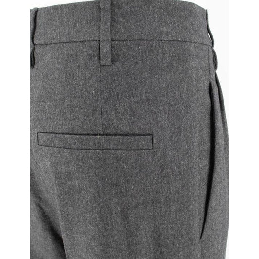 Brunello Cucinelli Cucinelli Graue Woll-Freizeithose by Brunello Cucinelli Cucinelli