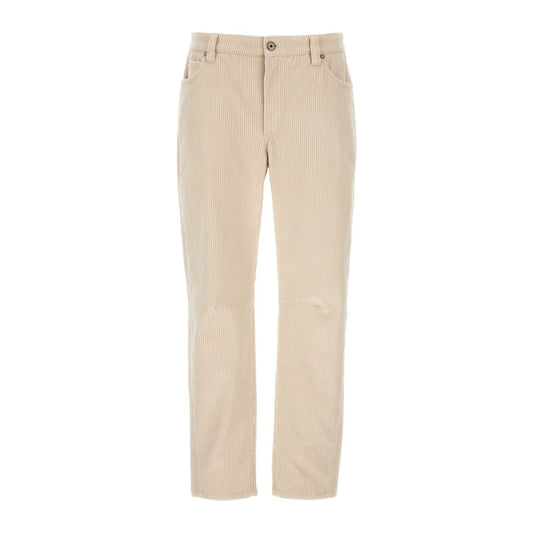 Brunello Cucinelli Cucinelli Weiße Baumwollhose für den Alltag by Brunello Cucinelli Cucinelli