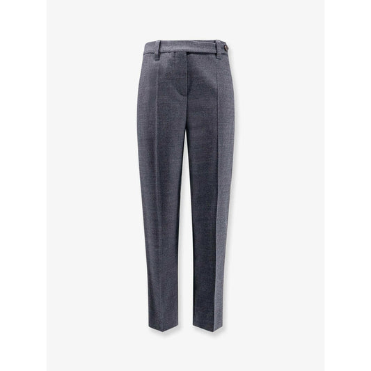 Brunello Cucinelli Graue Woll-Freizeithose by Brunello Cucinelli