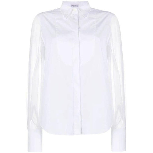 Brunello Cucinelli Cucinelli Weißes Baumwollkleid-Hemd by Brunello Cucinelli Cucinelli