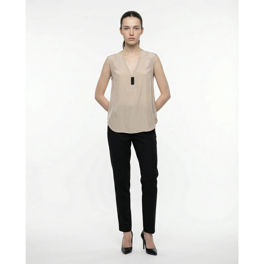 Brunello Cucinelli Cucinelli Beige Seidentops by Brunello Cucinelli Cucinelli