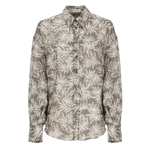 Brunello Cucinelli Cucinelli Mehrfarbiges Seidenhemd mit Muster by Brunello Cucinelli Cucinelli