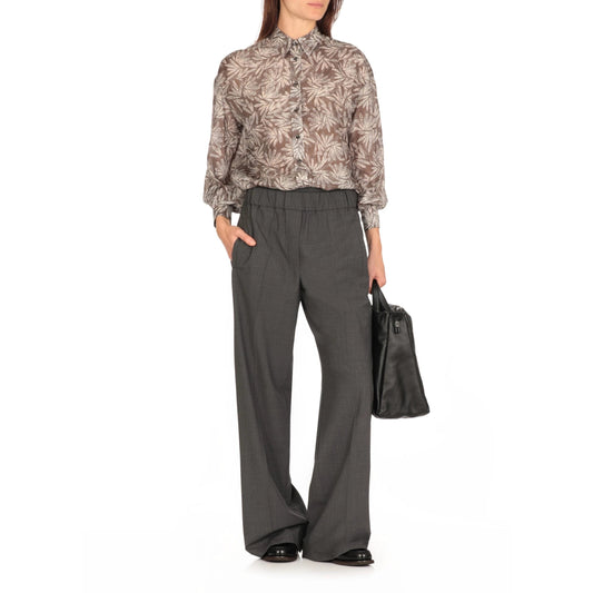 Brunello Cucinelli Mehrfarbiges Seidenhemd mit Muster by Brunello Cucinelli