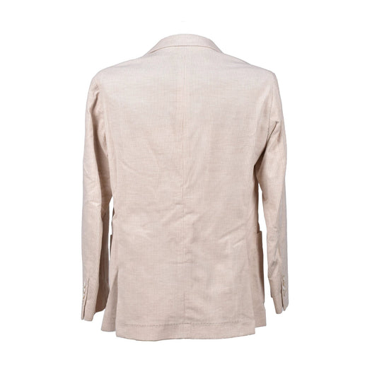Brunello Cucinelli Beiger Baumwollblazer by Brunello Cucinelli