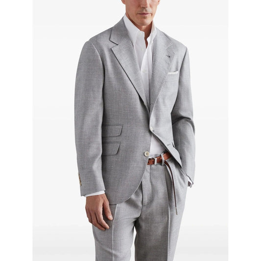 Brunello Cucinelli Grauer Wollblazer by Brunello Cucinelli