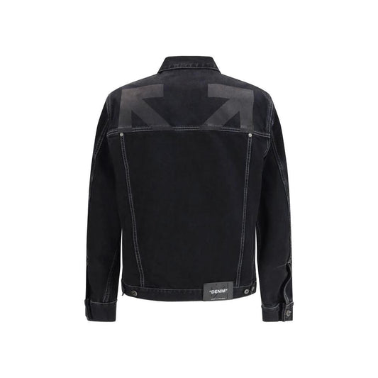 Off-White Schwarze Baumwoll-Denimjacke by Off-White