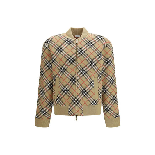Burberry Beige Woll-Bomberjacke by Burberry