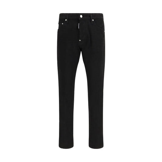 Dsquared² Schwarze Baumwoll-Jeans im Slim Fit by Dsquared²