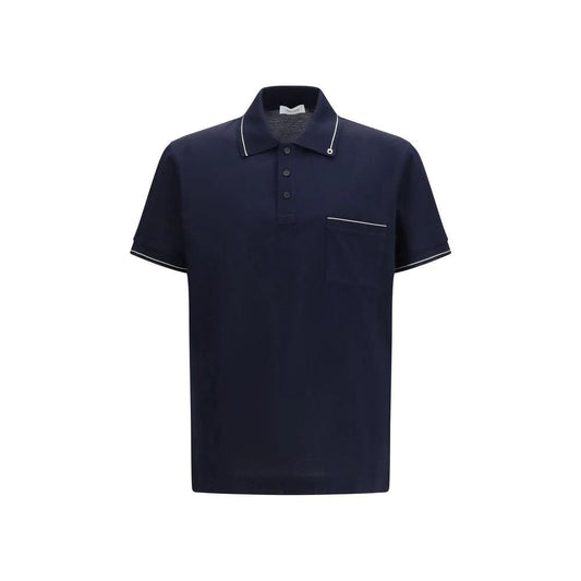 Ferragamo Blaues Baumwoll-Poloshirt by Ferragamo