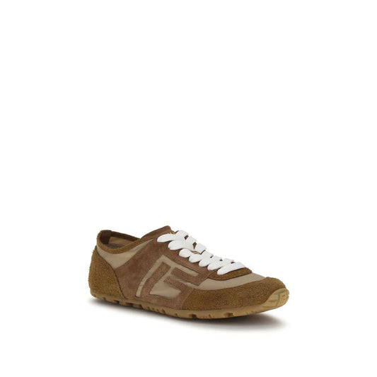Balmain Beige Kalbsleder Bos Taurus Athletic Sneaker by Balmain