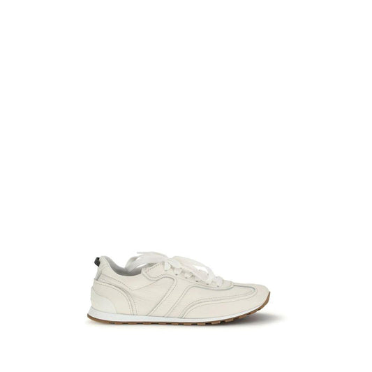Brunello Cucinelli Cucinelli Weiße Low-Top-Sneaker aus Kalbsleder Bos Taurus by Brunello Cucinelli Cucinelli