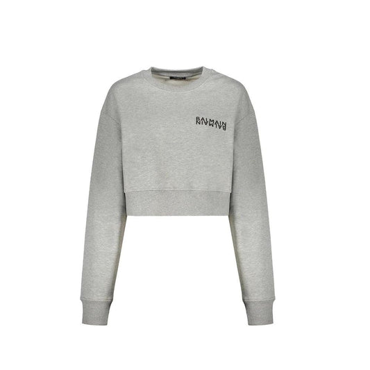 Balmain Graues Baumwoll-Sweatshirt by Balmain