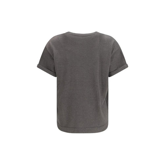 Brunello Cucinelli Graues T-Shirt aus Nylon by Brunello Cucinelli