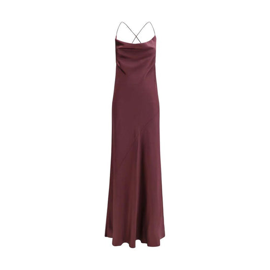PINKO Bordeaux Marabou Casual Dress by PINKO