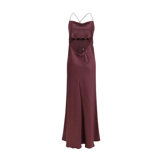 PINKO Bordeaux Marabou Casual Dress by PINKO
