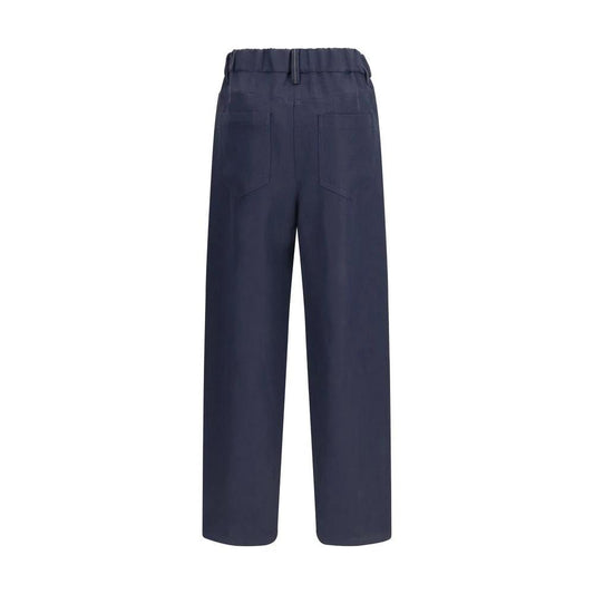 Brunello Cucinelli Blaue Freizeithose aus Viskose by Brunello Cucinelli