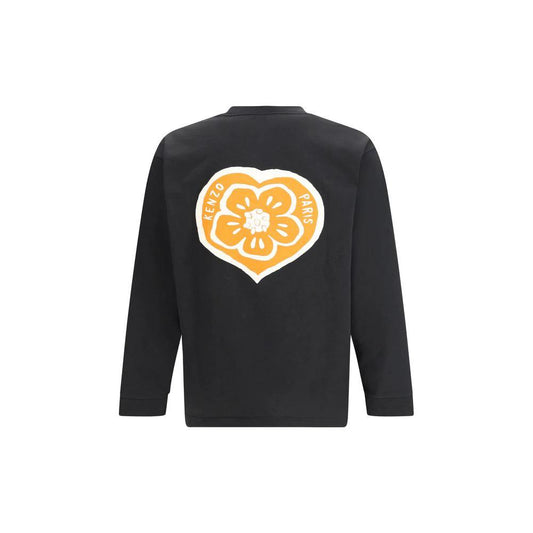 Kenzo Schwarzes Langarm-T-Shirt aus Baumwolle by Kenzo